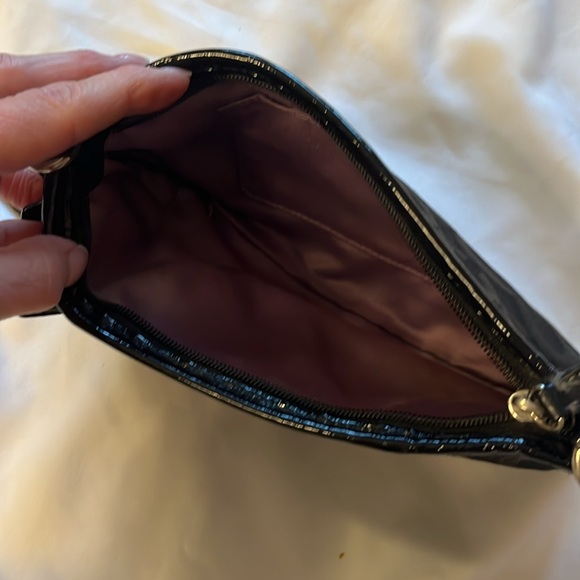 SET 2 COACH Wristlets. Beige/Gold Fabric - Gold Strap & Black Satin - BlackStrap - Picture 11 of 16